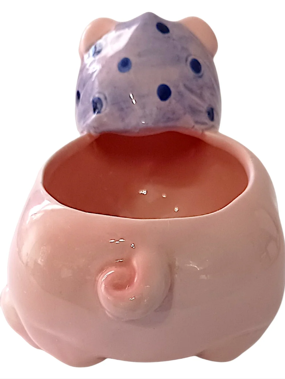 Vintage Lefton Anthropomorphic Pig Planter Ceramic Piglets Air‎ Plant Succulents